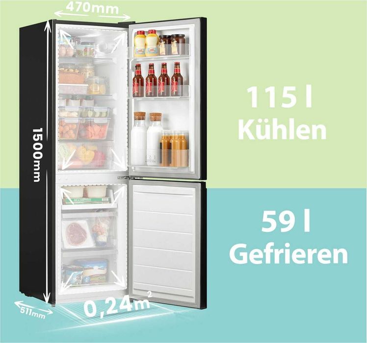 Хладилник с фризер COMFEE RCB169DK3 150см.