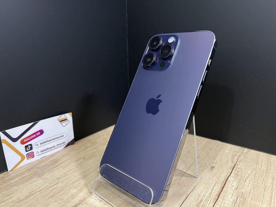 iPhone 14 Pro Max 256Gb Deep Purple Second-Hand Bun 3 ani garanție, Te