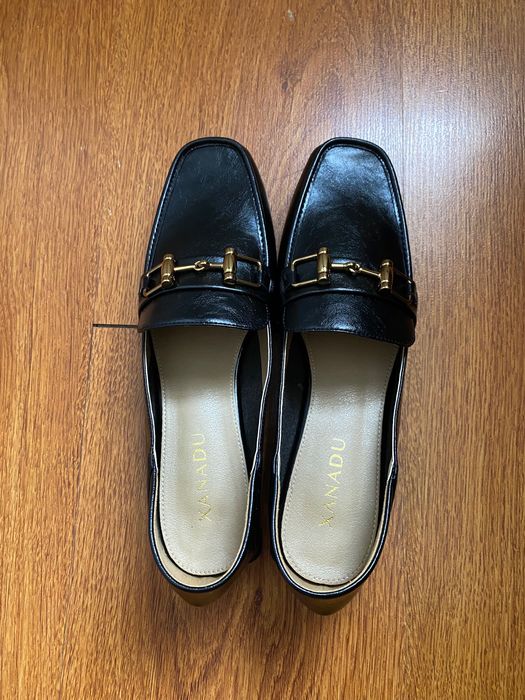 Новые лоферы кожаные черные