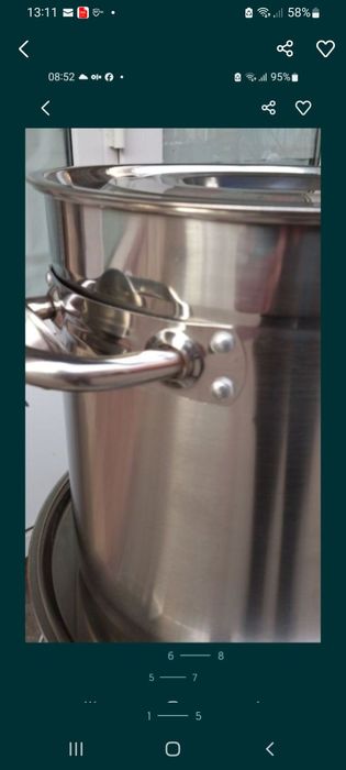 Oală inox alimentar   cu capac inox 20L Promo/139 lei trans