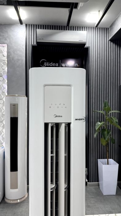 Колонный кондиционер Midea с искуственным интелектом. Kondisaner kansa