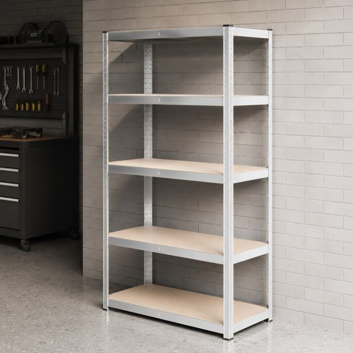 Професионален метален стелаж HÖGLER 205x120x45 см – 5 Рафта, до 880кг, регулируема височина