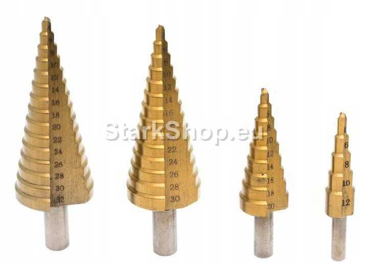 Комплект конусовидни свредла в дървена кутия Mar-Pol