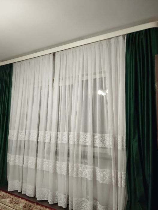 Тюль и шторы - портьеры в идеальном состоянии