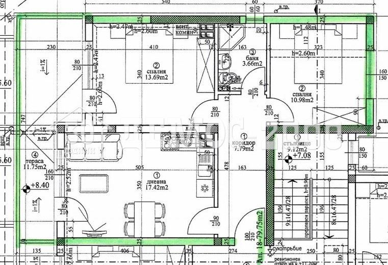 Тристаен апартамент с морска панорама