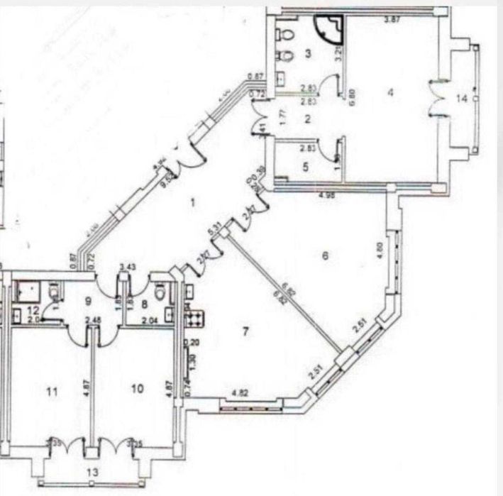 gabus 4-5х ком коробка с кадастром юнусабад Ц2 Алайский 188м2;