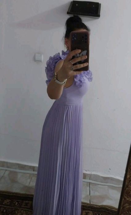 Rochie dama lunga de culoare lila