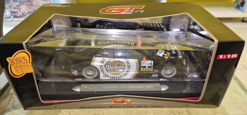Количка Метална Vodafone AMG-Mercedes 2002 Warsteiner Maisto 1:18 нова