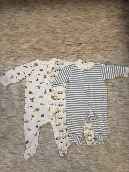 Сет от 5 бр. Ръмпари за бебе, на марката НМ 3 бр. 4-6м. И 2 бр. 2-4м.