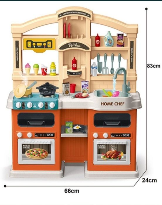 Детская игровая кухня Тalanted chef с водой  набором 77 посуды пр