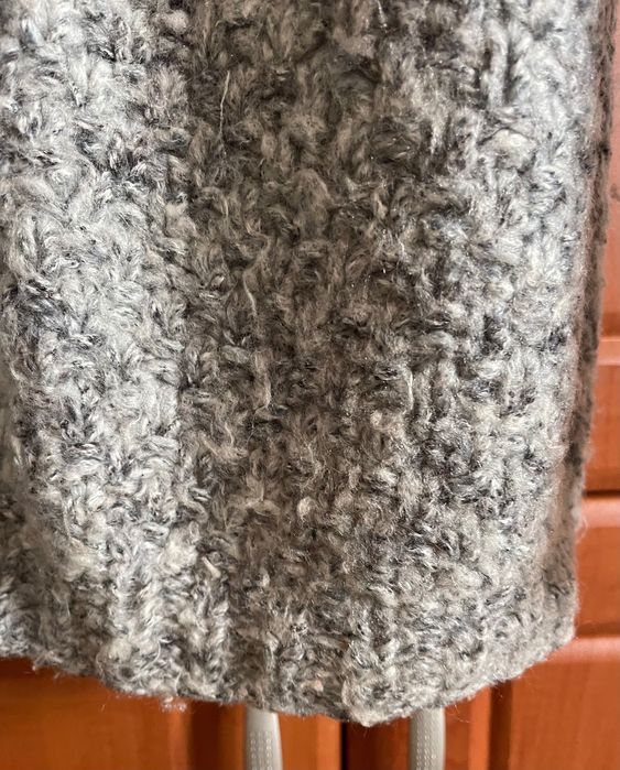 Bluză tricotată manual din mohair nuanțe gri