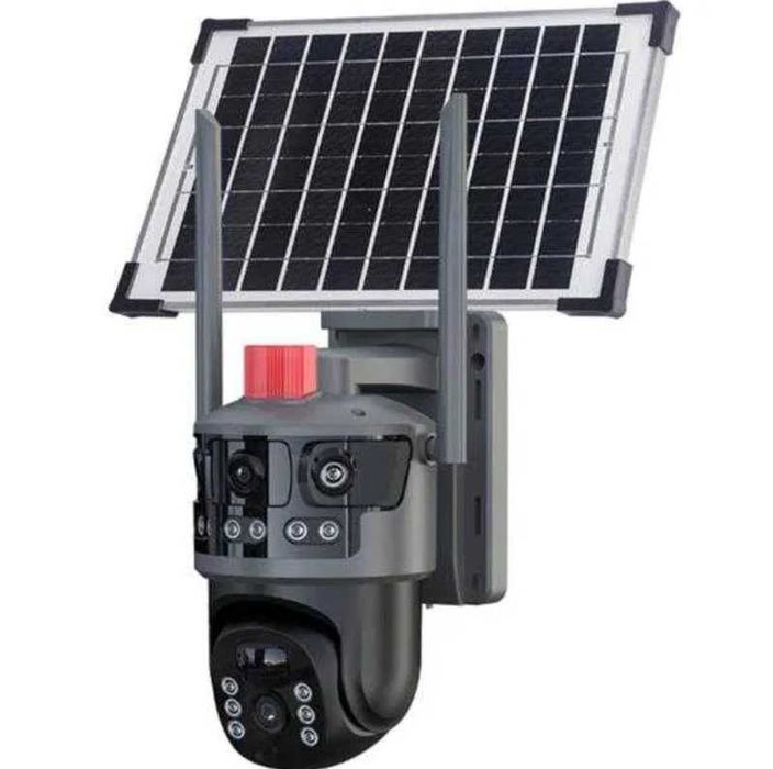 T21 Соларна камера за наблюдение с WIFI, PTZ с 4 обектива, Zoom, V380P