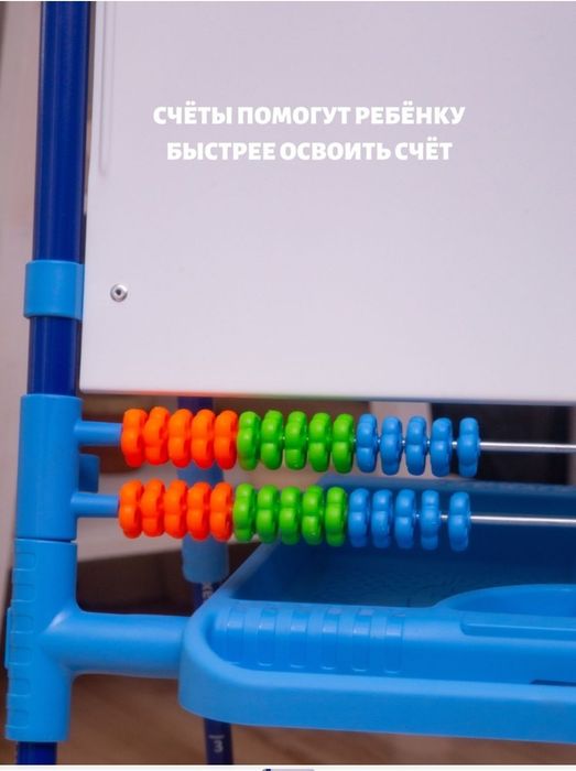 Магнитная доска NIKA kids (Россия). Мольберт развивающий, доска знаний