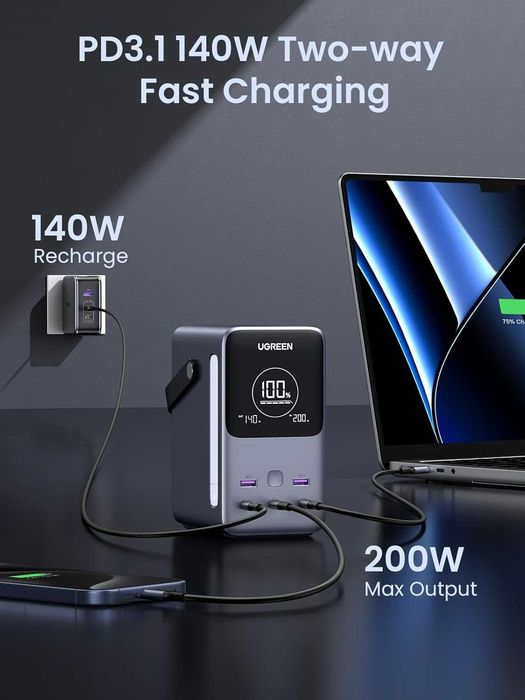 UGREEN 300W Power Bank 48,000mAh Portable FastCharger Digital Display