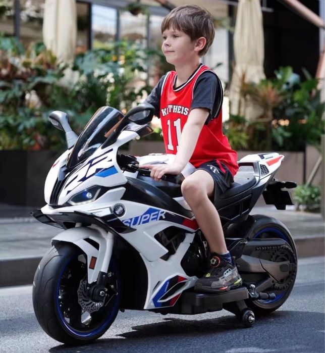 Детский мотоцикл BMW s1000 с электродвигателем | новое в упаковке