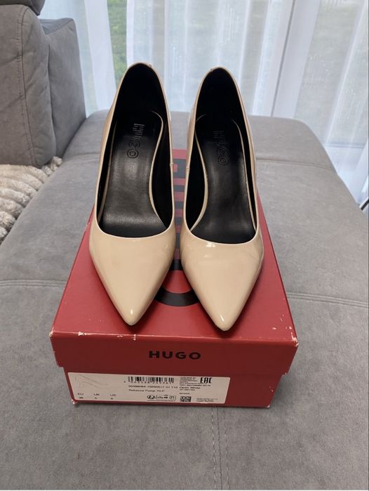 Pantofi dama Hugo Boss alb fildes
