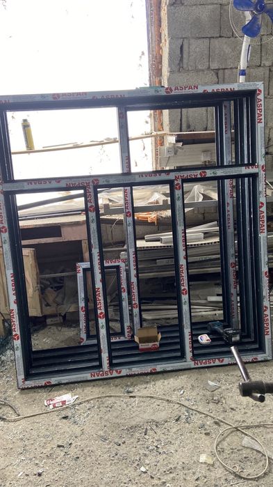 Пластик есік терезе Алюминний витраж