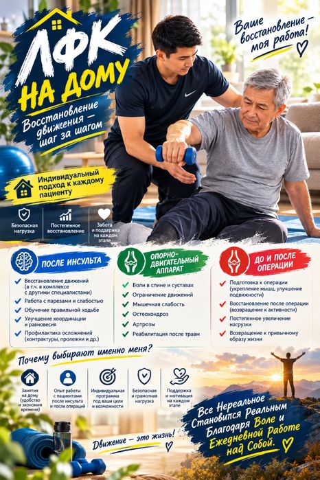 ЛФК Индивидуальные занятия на дому