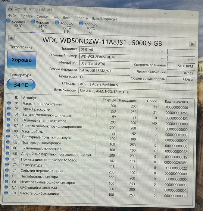 Внешний жесткий диск wd 5tb
