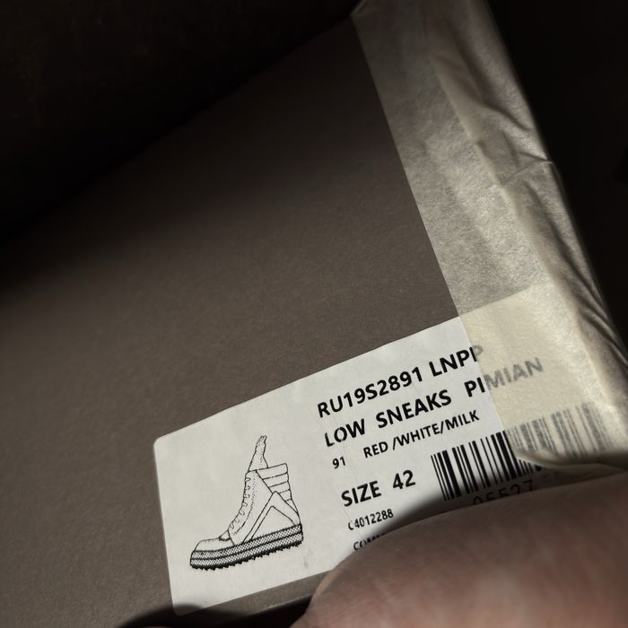 Rick Owens Red Geobaskets