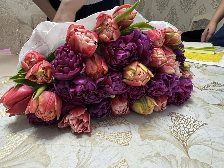 Свежие тюльпаны по 600