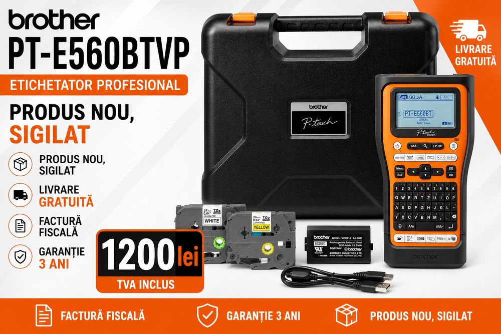 Brother PT-E560BTVP | Produs nou, sigilat | Livrare gratuita