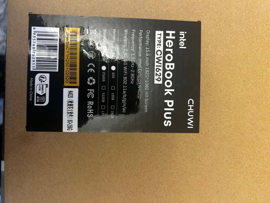 Новое поколение Ноут бук CHUWI HeroBook Plus 256gb НОВЫЙ .