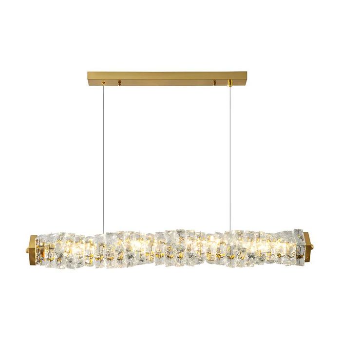 Модерна златна таванна лампа с кристално LED ЛЕД осветление за кухня