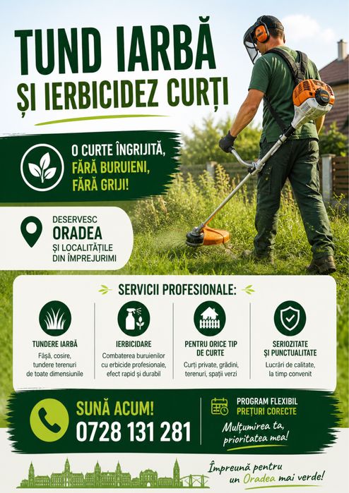 Tund iarba si erbicidez curti