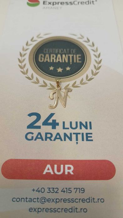 [AG24 Harlau B.45725.2] Pandantiv aur 14k 1.09gr - Garantie 2 ani!