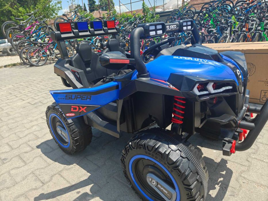 X двуместен акумулаторен джип BEAST 4x4 син