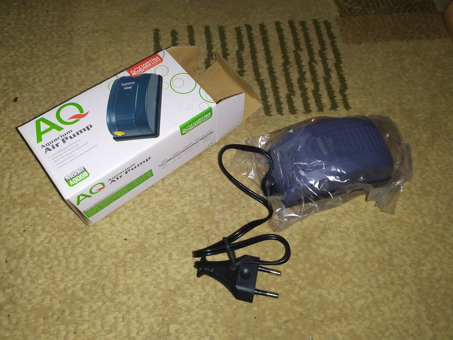 Новый компрессор для воздуха. Недорогие аквариумы.