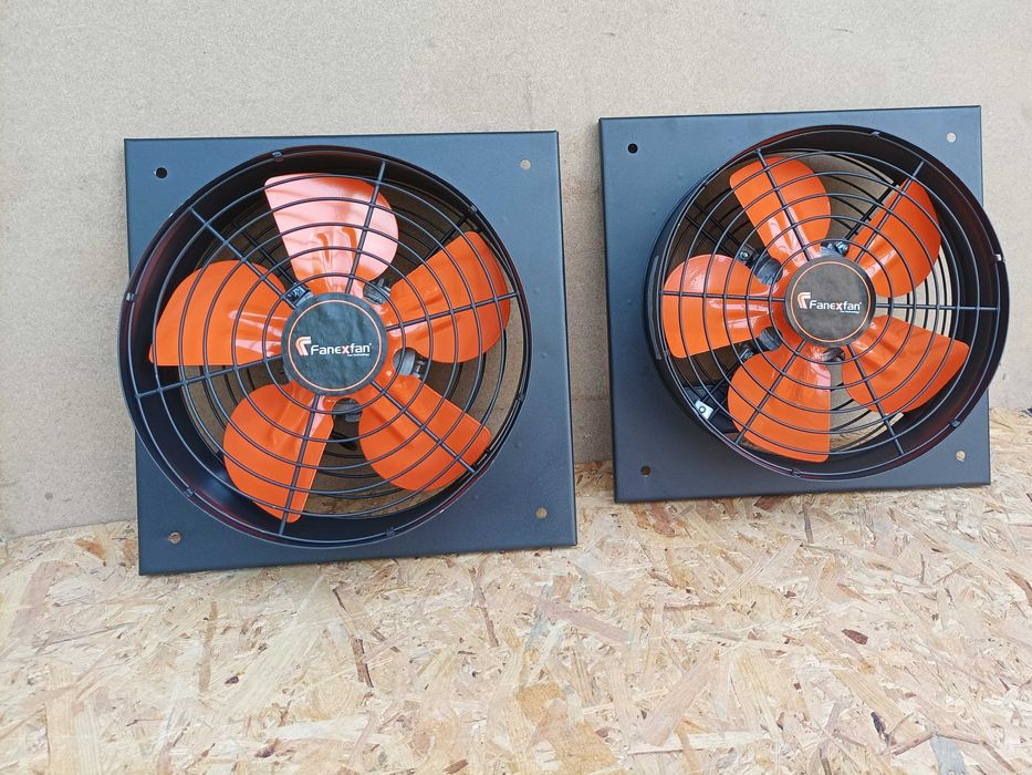 Осов вентилатор ф350, дебит 3250 m3/h, квадратен корпус