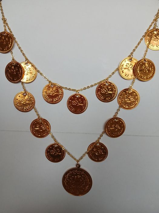 Пендари накит за народна носия сребрист и златист цвят