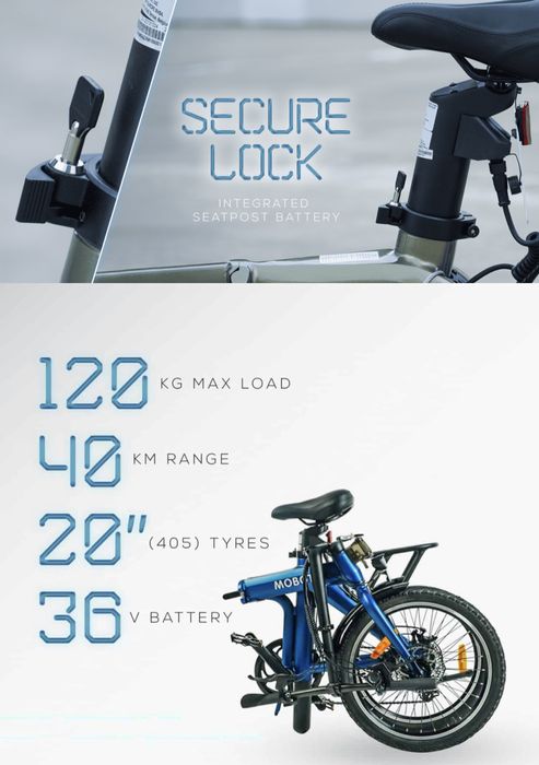 Bicicleta electrica pliabila Mobot S3 Shimano 7 viteze