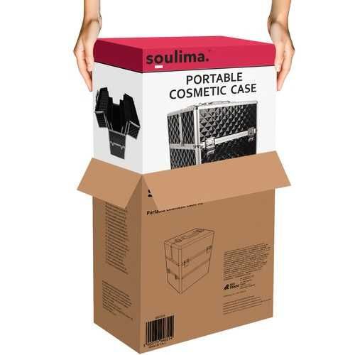 Козметичен куфар за гримове XL / Куфарче за гримове / Гримьорски куфар