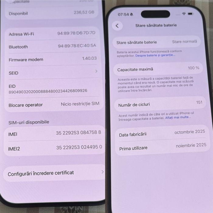 Iphone 17 Pro Neverlocked Garantie 256Gb