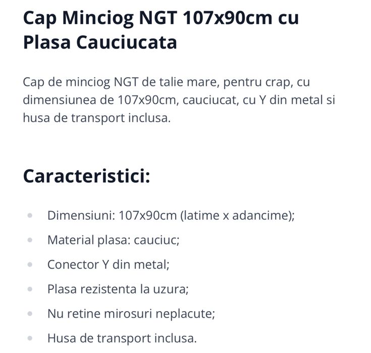 Cap minciog cu plasa cauciucata