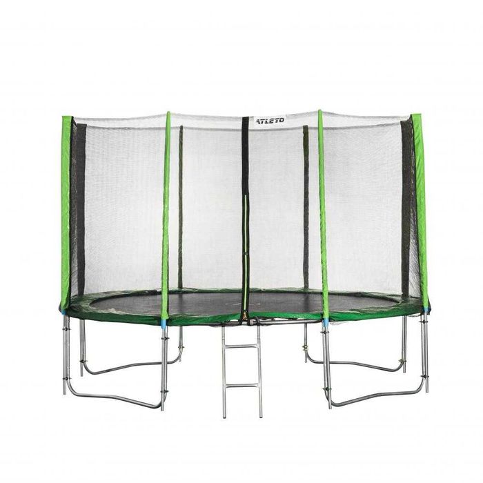 ПРОМОЦИЯ! Детски батут Atleto Ф366 см, зелен,син,червен 210 EUR