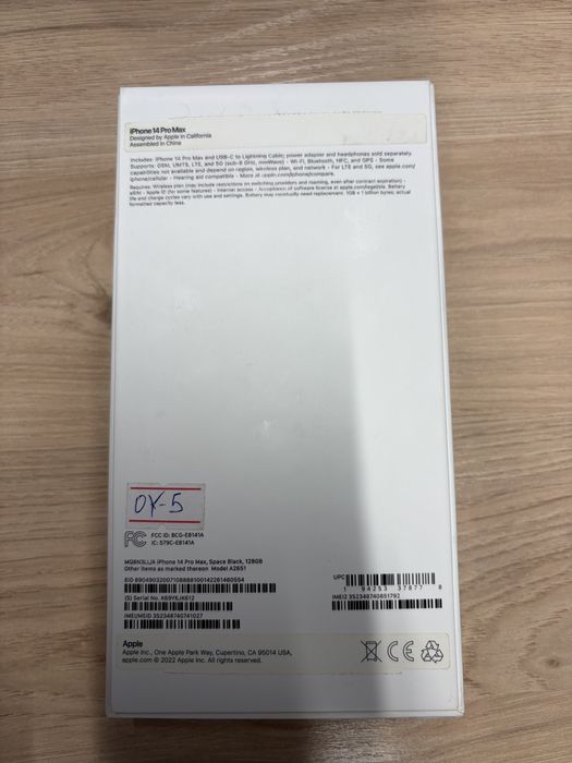 Iphone 14 pro max 128gb black 86% емкость ios 16 esim