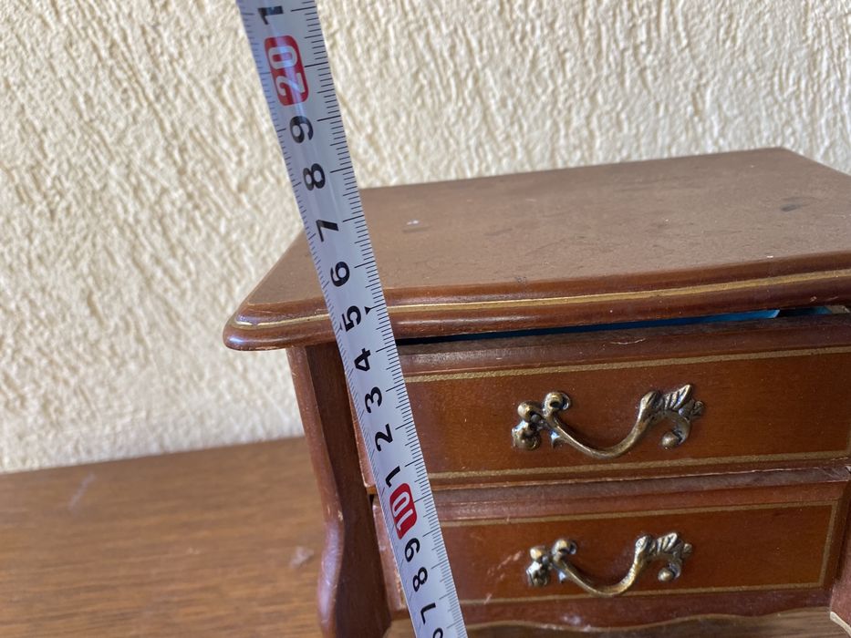 Немска музикална кутия за бижута от дъб