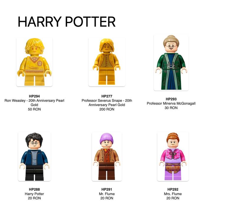 LEGO Minifigurine Star Wars, Marvel, Harry Potter, Disney, CMF