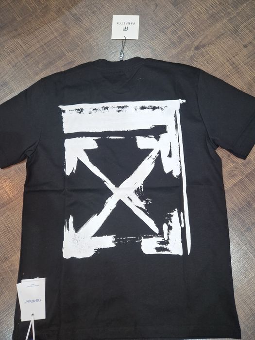 Tricou negru cu imprimeu Off-Wihte