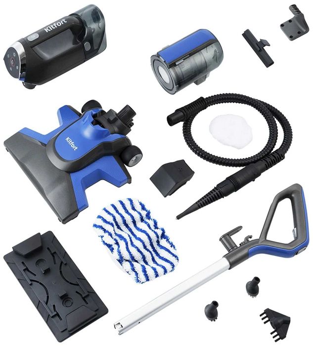 Вертикальный пылесос Kitfort KT-555, с паром, 6в1
