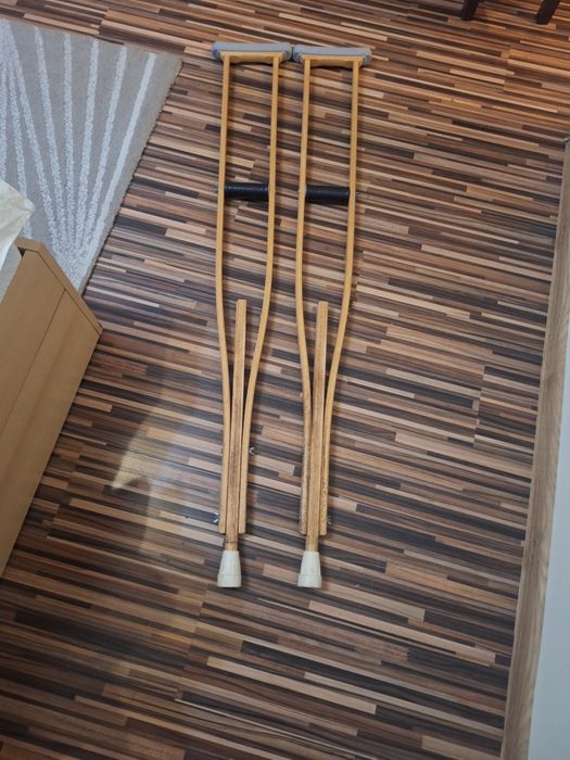 Cârje duble înalte lemn calitative