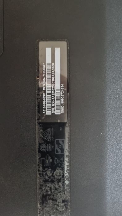 Acer Aspire 3 / core-i7-8550u