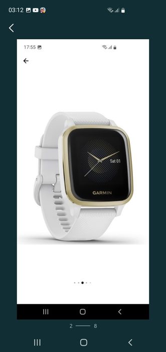 Ceas inteligent  Garmin Venu sq alb/auriu deschis