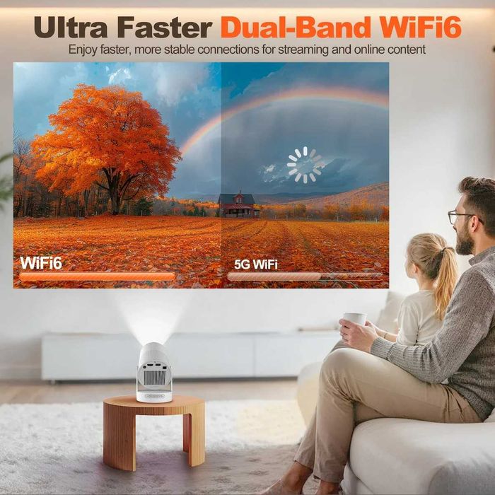Magcubic HY300-ULTRA Mini Proiector LCD cu Wi-Fi și Difuzoare Incorporate Alb.