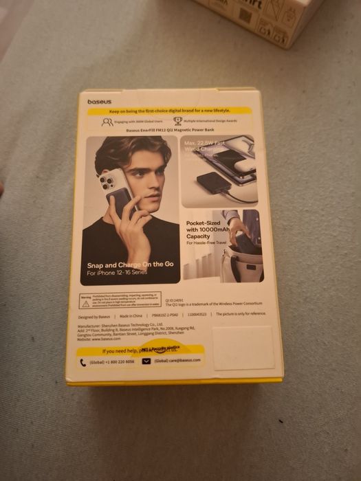 Външна батерия Baseus EnerFill Magsafe FM11, 10000 mAh, 22.5W, Сив, 10