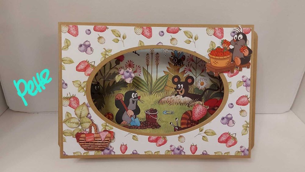 Интерактивни картички с Къртичето и други герои, 3D, ръчно изработени